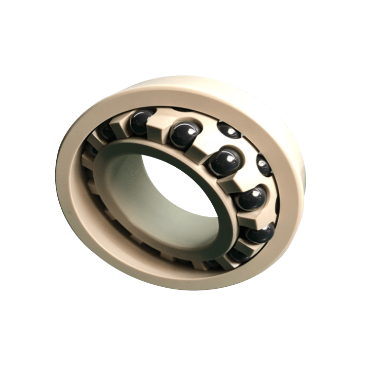 PEEK Plastic Self Aligning Ball Bearing PEEK/ SI3N4/ PEEK